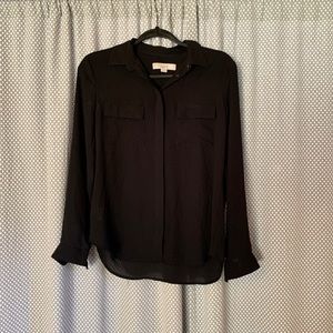 Classic Black Loft Button Down